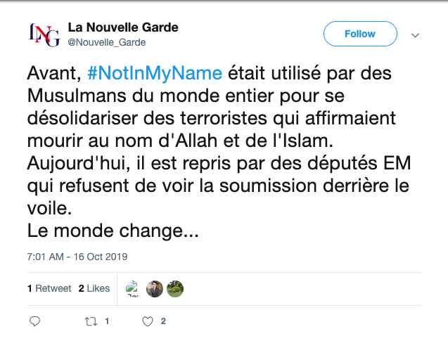 Où l'on tape sur les musulmans et sur EM en un seul tweet... - Copie d'écran 