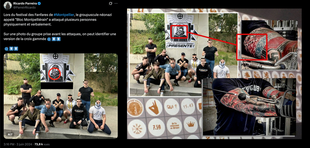 Post X Ricardo Parreira - illustration croix gammée ©Indextrême