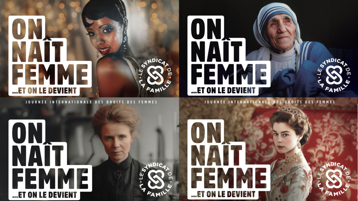 Affiches du SDF lors de la journée internationale des droits des femmes en 2024. Dans un contexte de haine et propagande anti-LGBT.