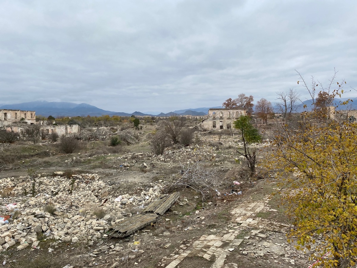 La ville d’Agdam a été totalement détruite par les Arméniens après la première guerre du Haut Karabakh. - © Reflets