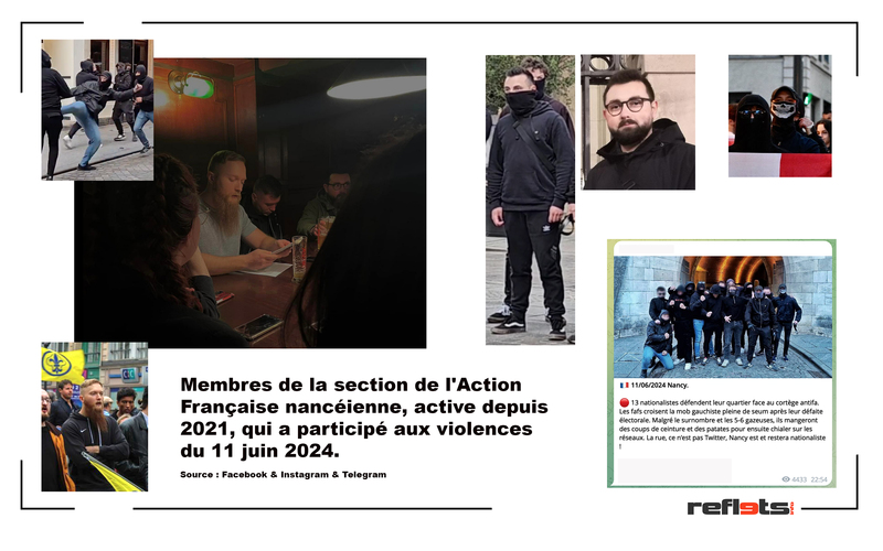 Des membres de l'Action Française dans le groupe du 11 juin - © Reflets