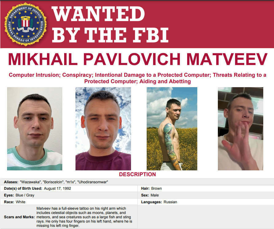 Wazawaka est connu pour être une des développeur et administrateur de la souche ransomware Babuk - FBI