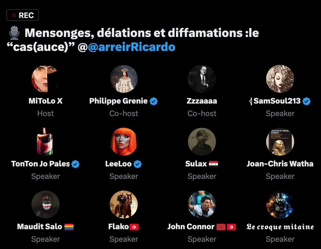 Copie d’écran d’un Space tenue par \@PilippeGrenier et \@Minolo. - Copie d’écran