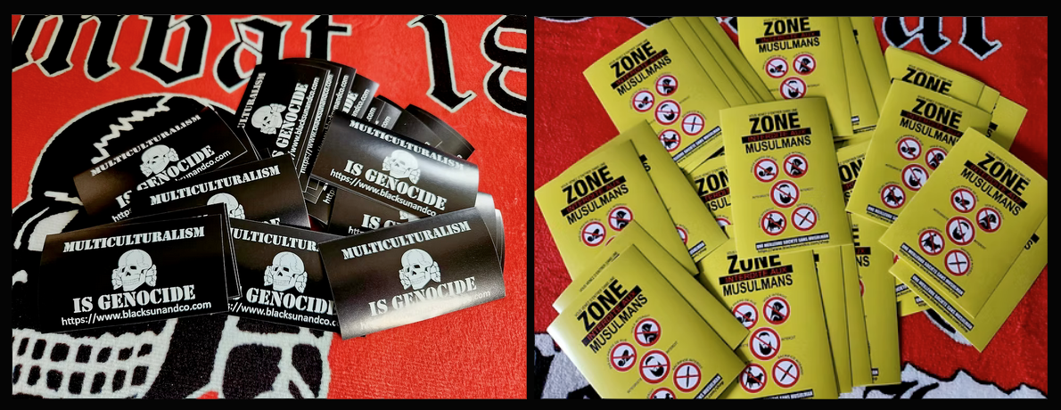 Images extraites du canal Telegram néonazi « Black Sun & co ». - ©Reflets