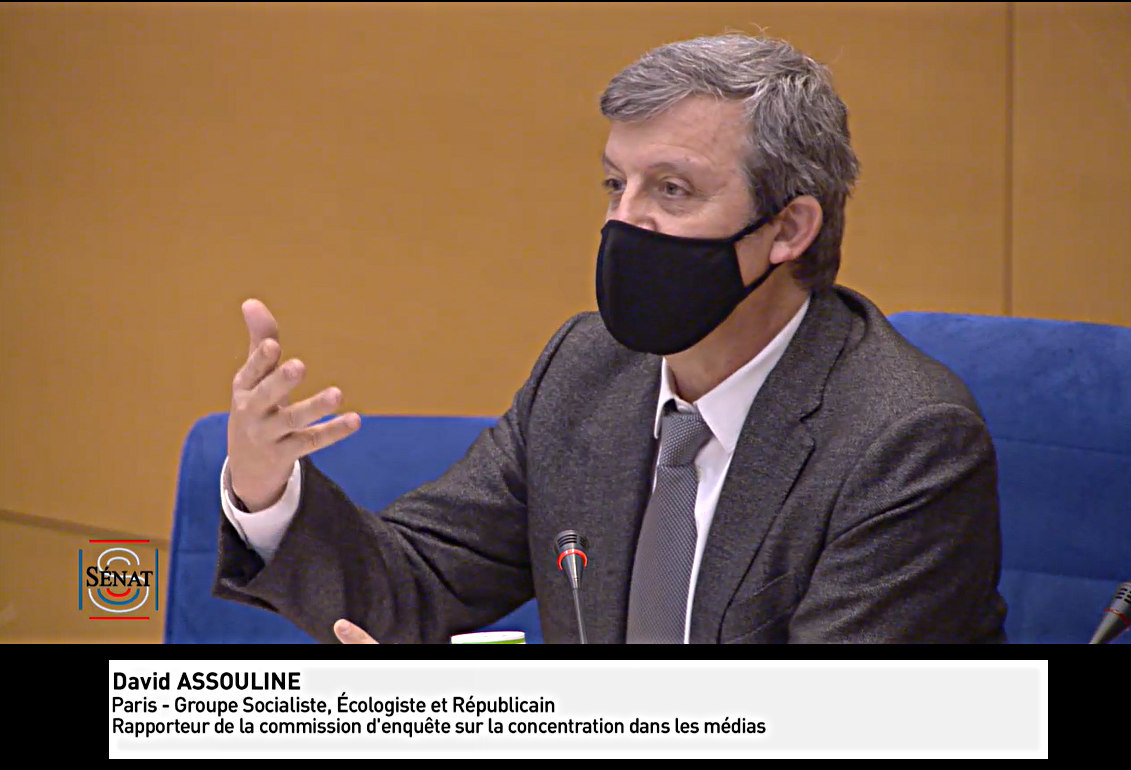 Le rapporteur Assouline s'interroge sur la puissance de feu de l'entrepreneur Drahi - Capture d'écran