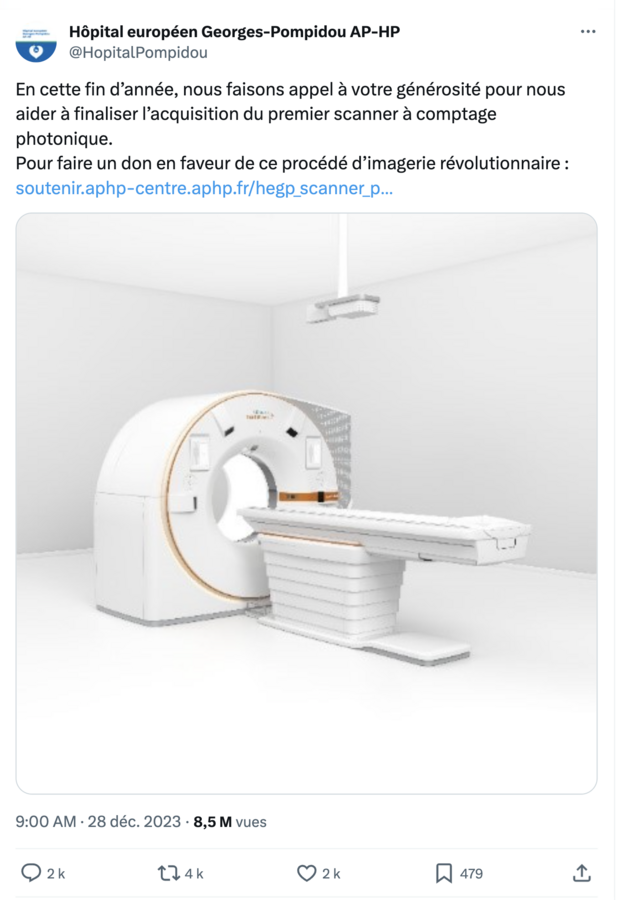 Le tweet de l'hôpital Pompidou - Copie d'écran