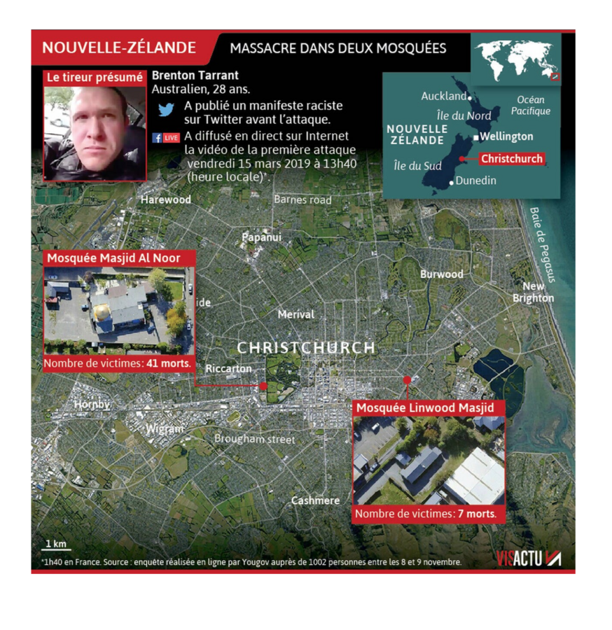 Attentat à Christchurch perpétré par Brenton Tarrant - © VISACTU
