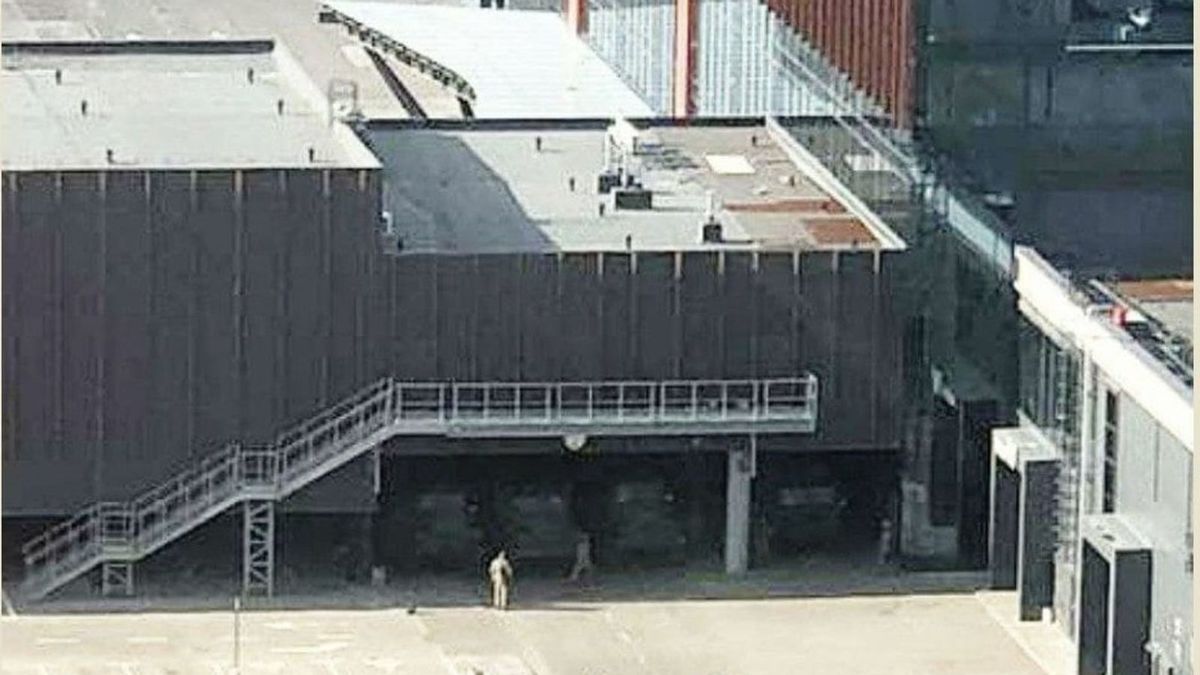 Image censées montrer que l'armée ukrainienne était présente sur le site du centre commercial.