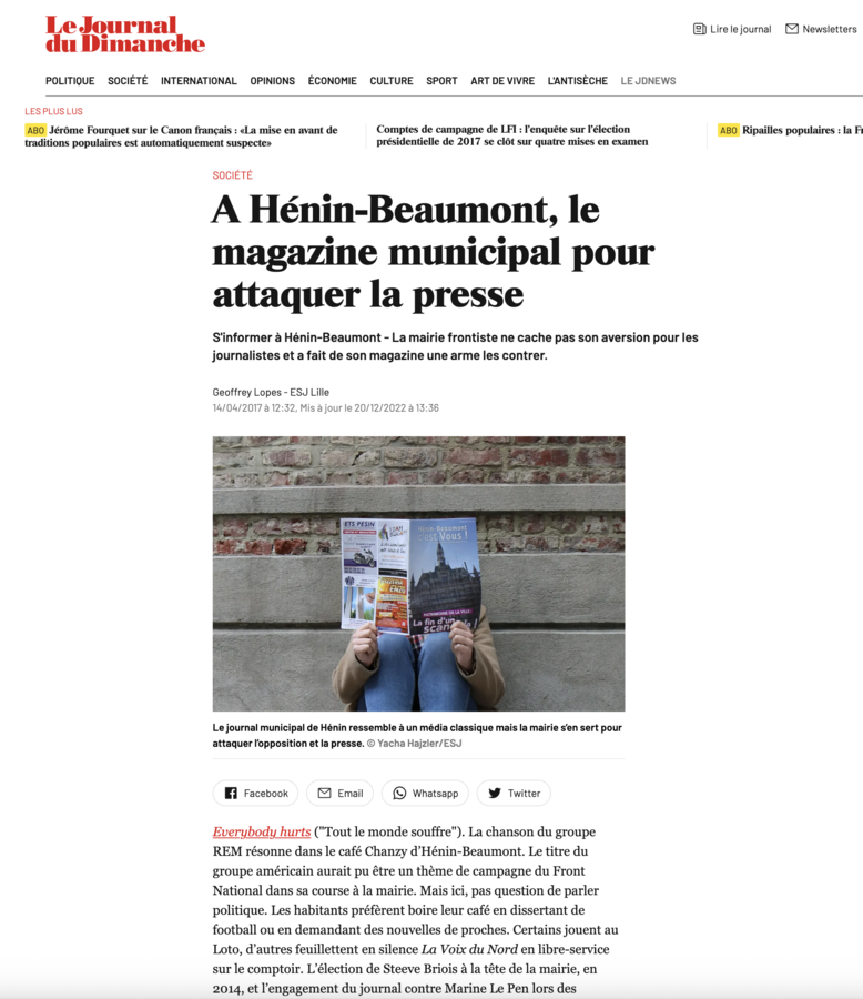 Quand l'extrême droite s'en prend à la presse, ça balance dans le JDD !