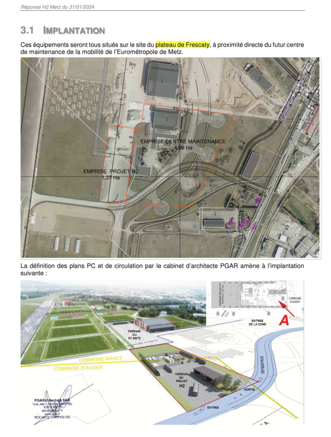 Description de l'emplacement de l'infrastructure de H2 Metz... Pur hasard... - Copie d'écran
