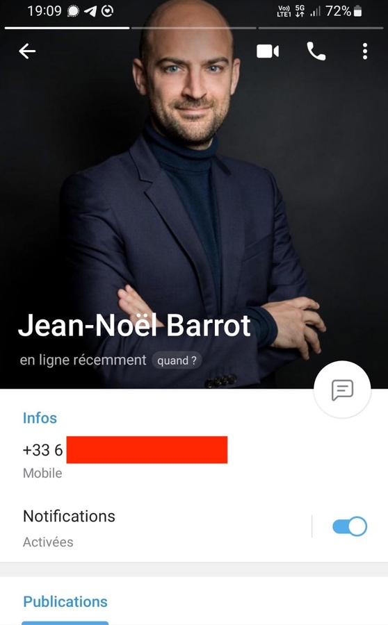 Jean-Noël Barrot sur Telegram - Copie d'écran 