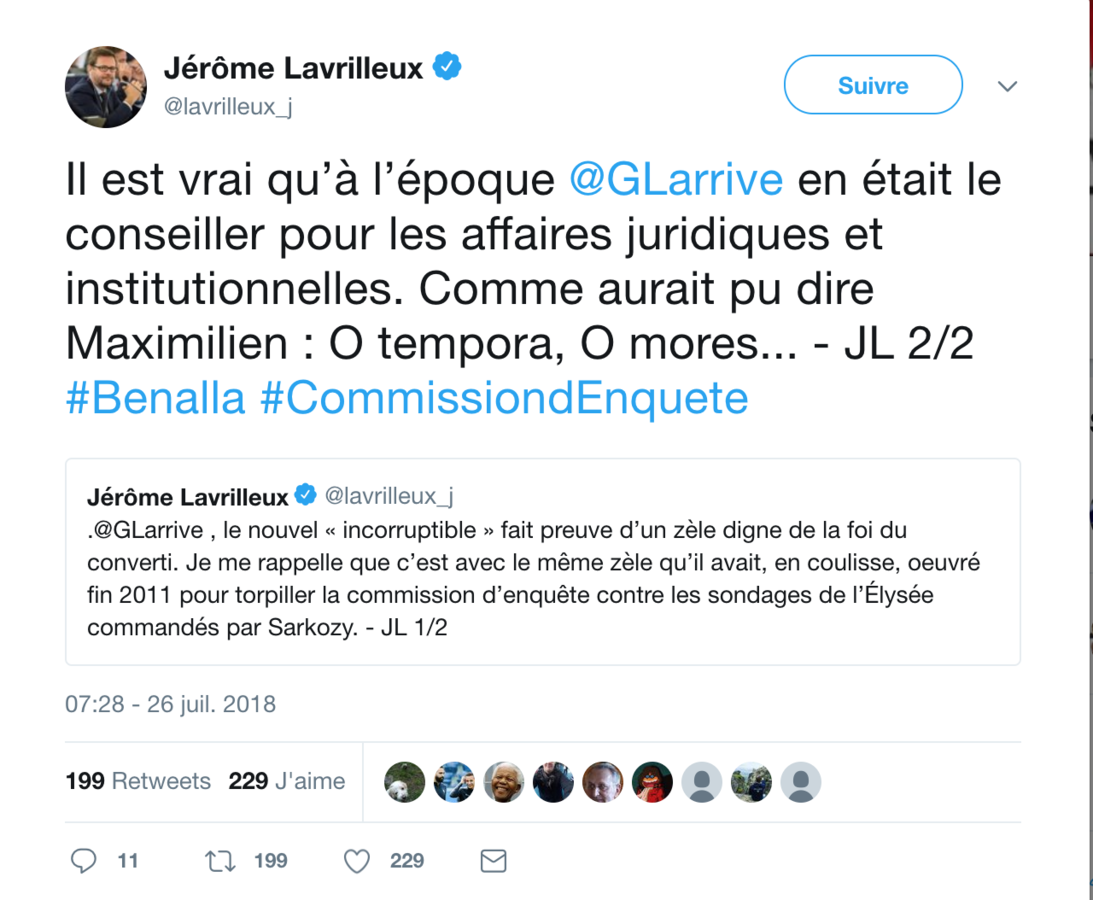 Clash Lavrilleux / Larrivé - Twitter - Copie d'écran