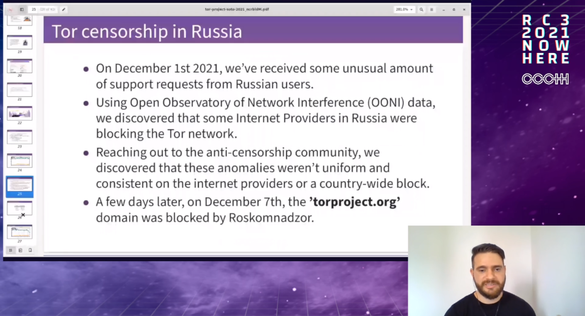 Le déroulé des événements qui ont conduit Tor à être bloqué en partie en Russie
