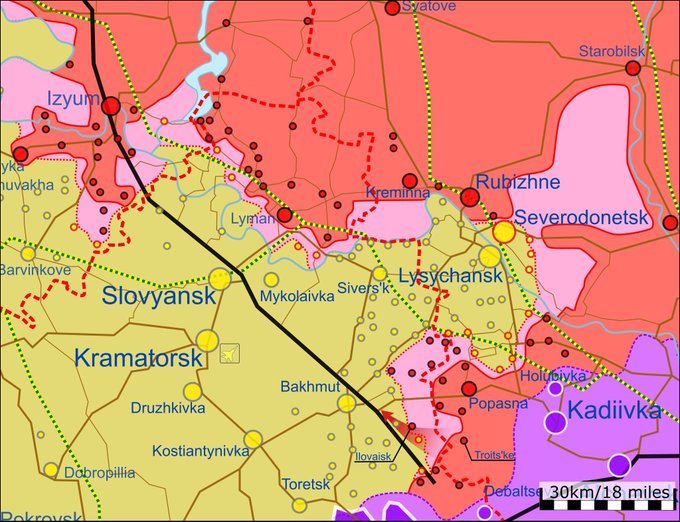 Situation militaire dans le Donbass le 6 juin 2022 - DR