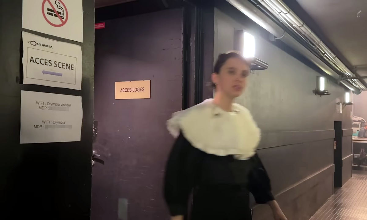 Les mots de passe Wifi de l’Olympia dans une interview de Pomme - Copie d'écran