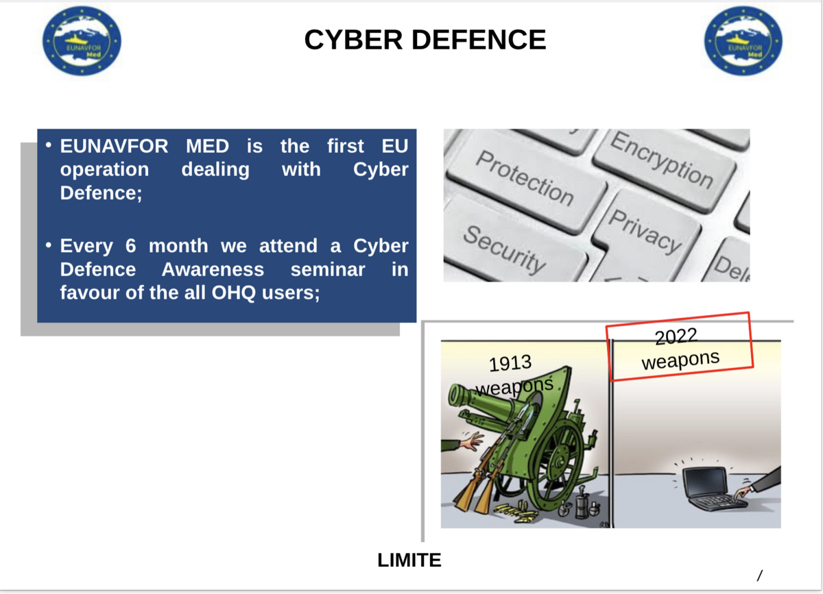 L'UE sait où est le risque... Grand bien leur a fait… Le SEAE est probablement la seule entité militaire d’importance ayant été victime d’un ransomware. - © Reflets