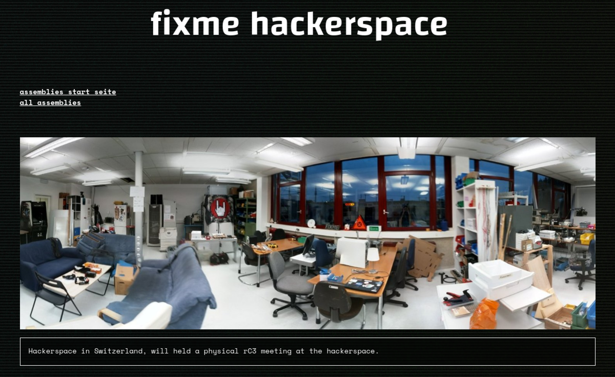 FIXME hackerspace, un hackerspace suisse