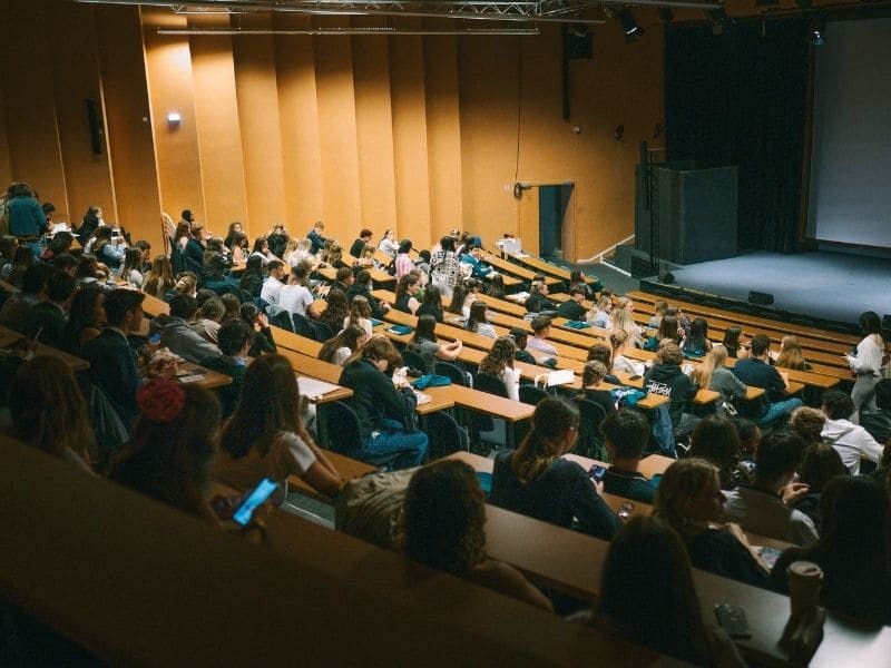 L’amphithéâtre Bazin de l’université catholique de l’Ouest, à Angers. - © Benjamin Rullier, pour Disclose.