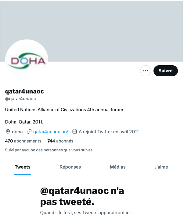 Le Qatar désormais muet - Copie d'écran