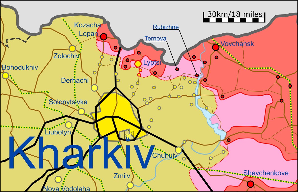 Le front dans la région de Kharkiv au 19 mai 2022 - @War_Mapper - Twitter