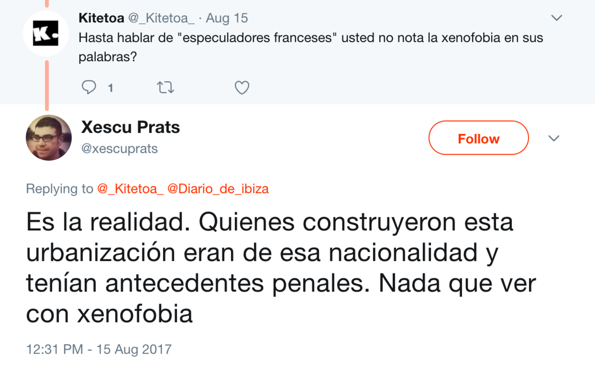 Discussion sur Twitter - Xescu Prats / Kitetoa