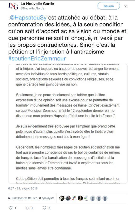 Paul craint l'injonction à l'antirascisme. Franchement, si l'on ne peut plus être raciste tranquillement en France... Où va-t-on ? - Copie d'écran 