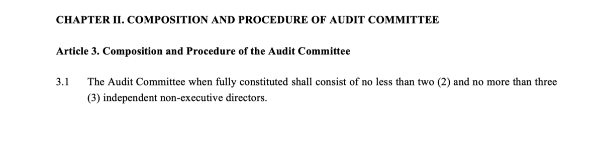 Description de l'Audit Committee par Altice - © Reflets
