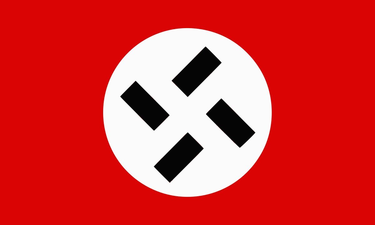 Drapeau de la L’Aktionsfront Nationaler Sozialisten / Nationale Aktivisten (Front d'action national-socialiste / Activistes nationaux - ANS/NA). - Wikipedia - CC BY-SA 3.0.