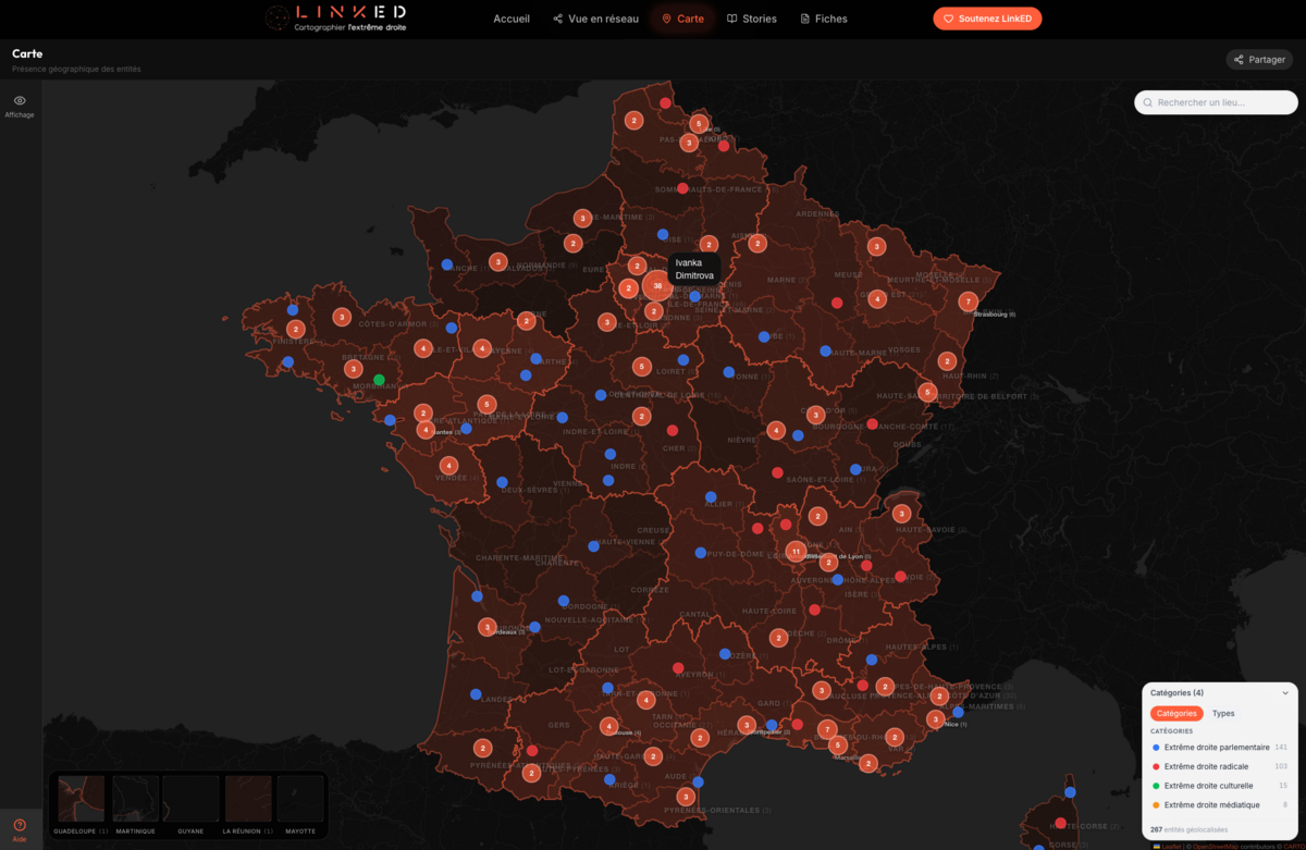 La carte de Link-ed.info - CC