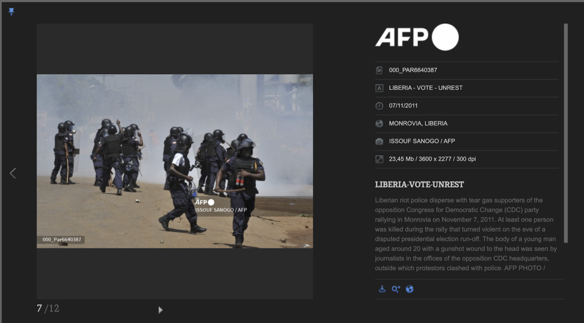 Grenades lacrymogènes au Liberia - AFP/Copie d'écran - D.R.