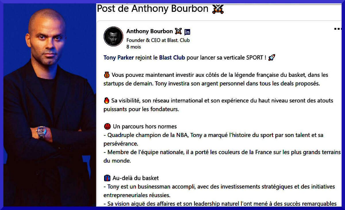Post Linkedin d'Anthony Bourbon - Copie d'écran 