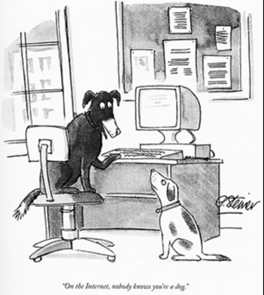 "On the Internet, nobody knows you're a dog" - Dessin de presse de Peter Steiner en 1993 - Peter Steiner