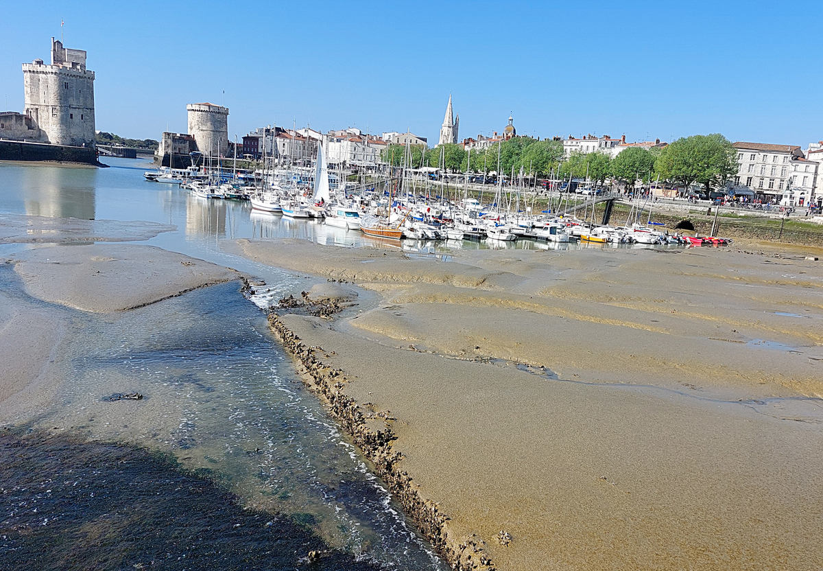 Le vieux port de La Rochelle à marée basse - © Reflets