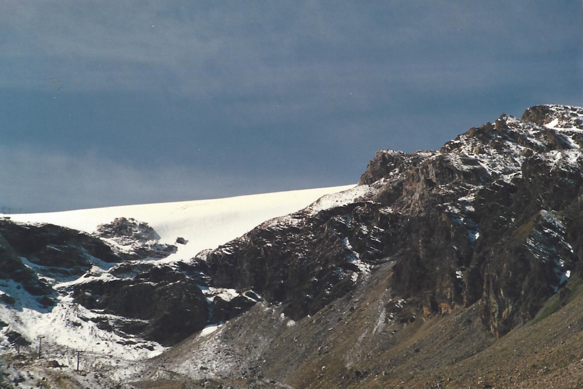 La "langue" du glacier à Tignes, dans les années 90 - © Reflets